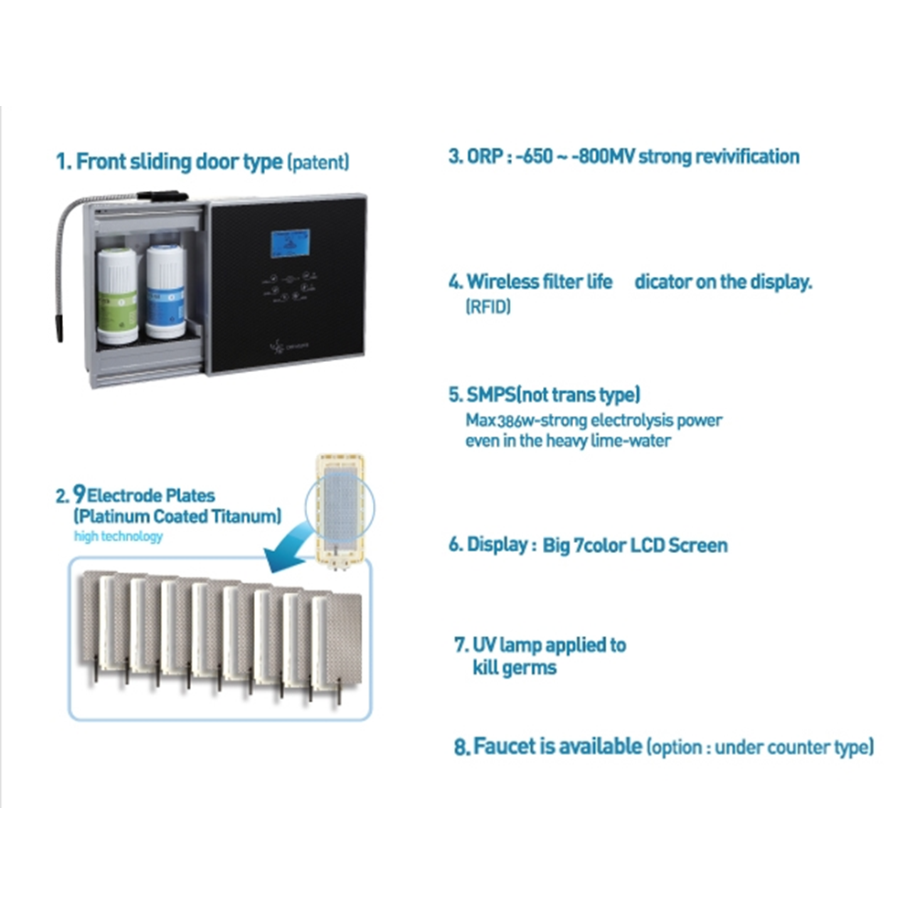 9Plates Alkaline Water Ionizer