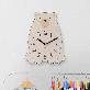 detail image2 Brown Bear non-ticking Silent Wall Clock