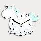 full image Dream Unicorn non-ticking Silent Wall Clock (mint)