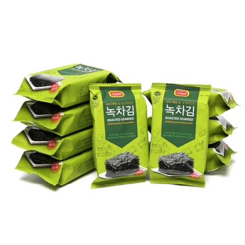 Roasted Seaweed Added Green tea Powder | Gim, laver, Seaweed, Korean food