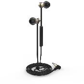 EARMAC MSE-01 Earphone Metal Slim Edition In-ear Aluminum Microphone Flat Cable Black