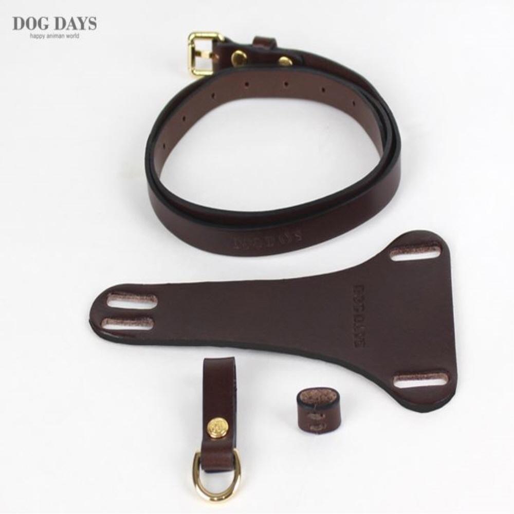 Premium leather harness T type (Brown)