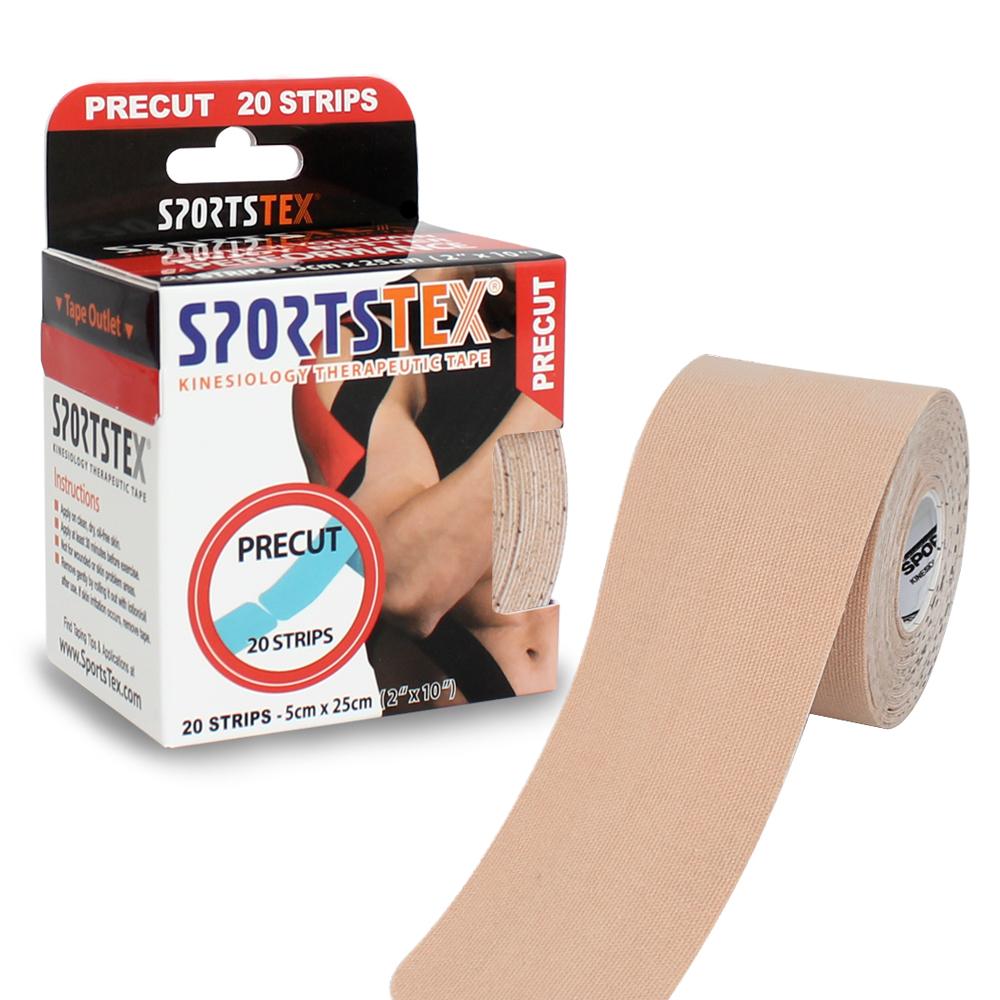 SPORTSTEX KINESIOLOGY TAPE PRECUT SINGLE ROLL 2ea Pain Relief Elastic Muscle KT