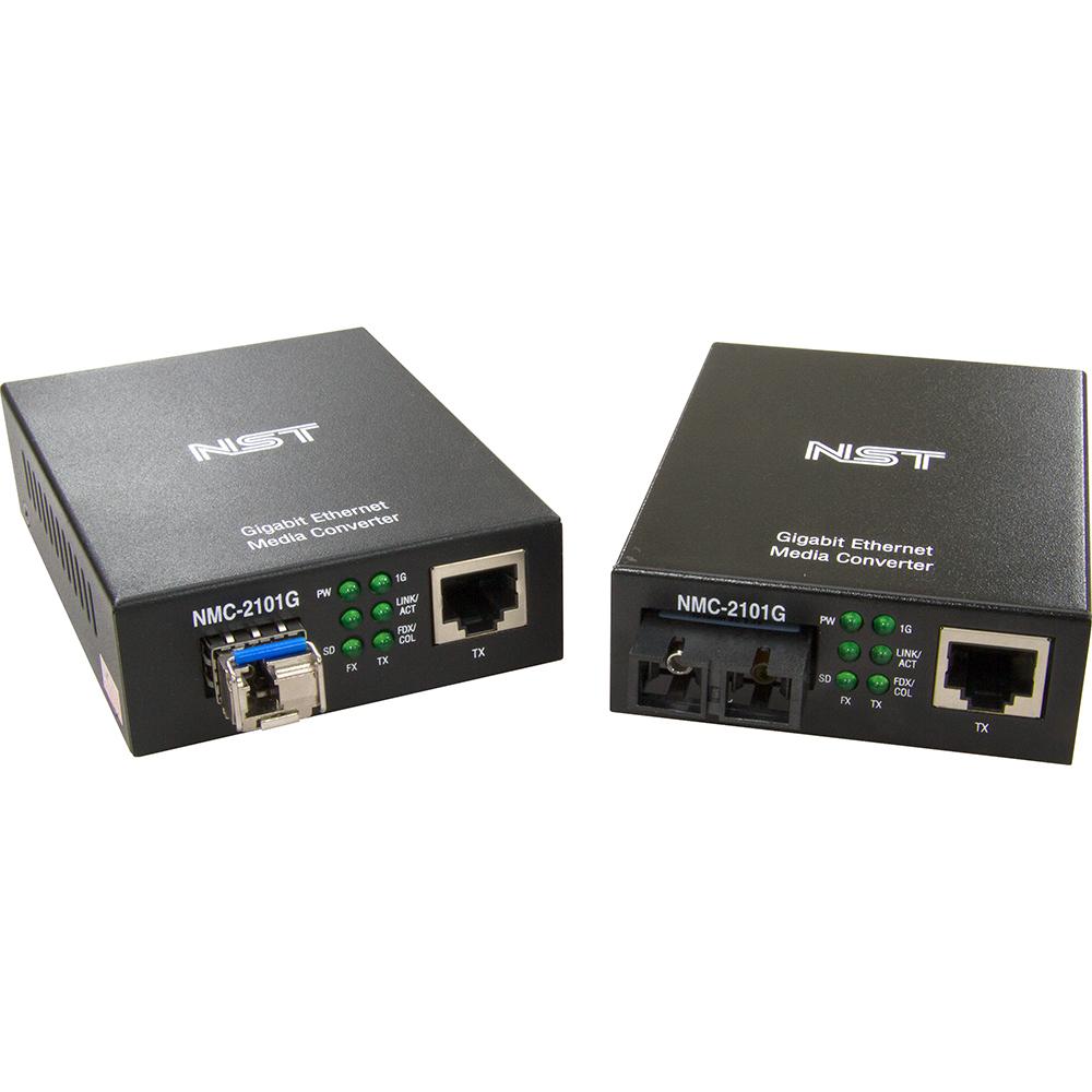 NMC-2101 converts from UTP to optic signal and connect remote networks