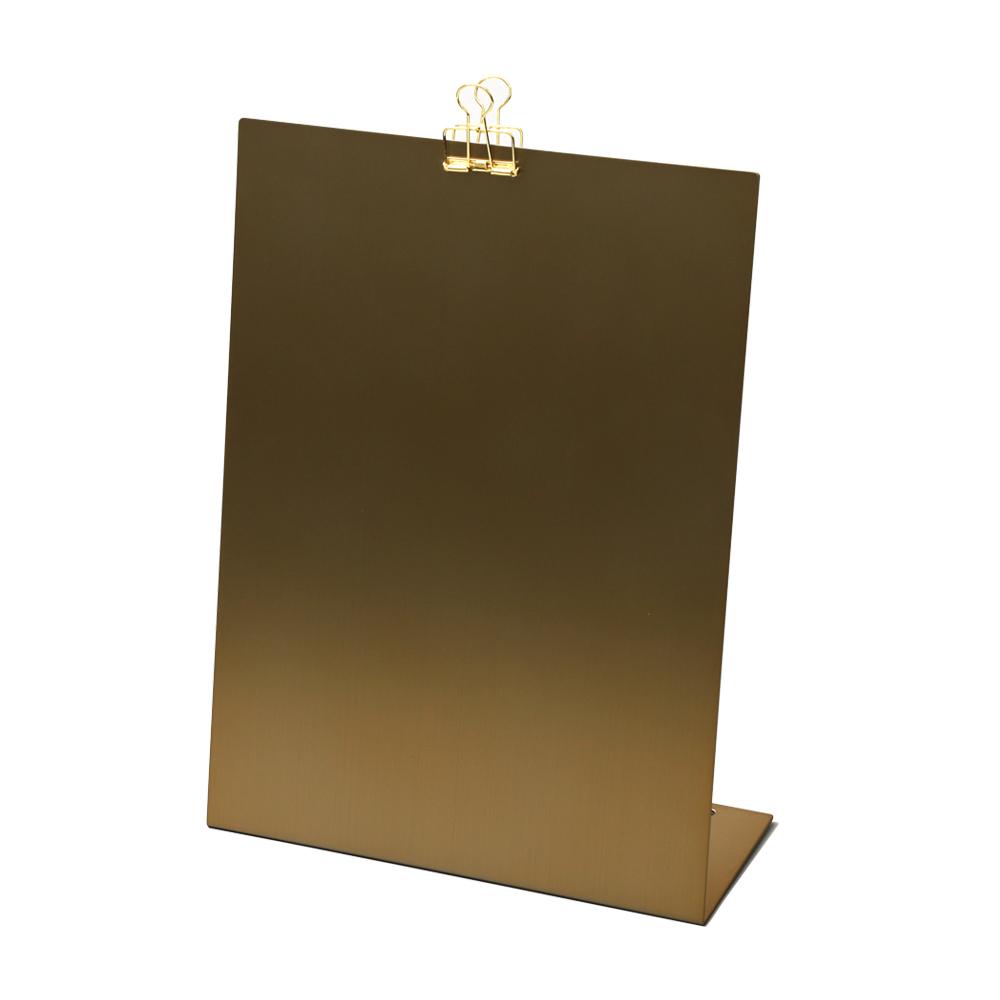 A4 STAND POP METAL MENU PAD (Mirror Gold, Matt Gold, Mirror Rose Gold, Matt Silver, Matt Black)