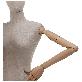 detail image1 Female Torso Mannequin Stand w/ Wooden Arms & Steel Tripod
