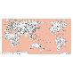 full image Dream Sky D-MAP Decorative Coloring Painting DIY Paper World Map - Coral PINK