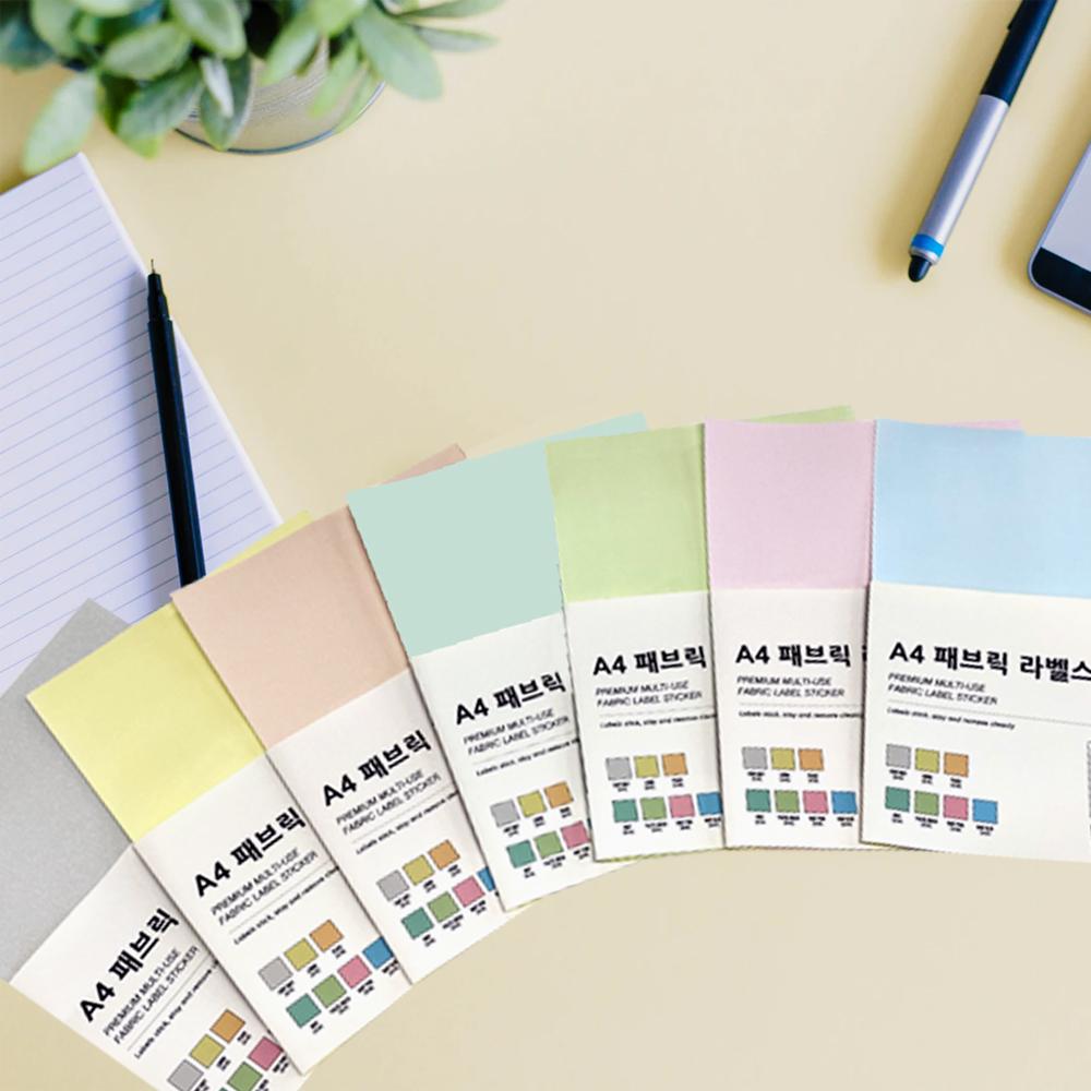 ANYSHEET Fabric Label Sticker A4 (100ct) for Boxes and Containers, Waterpoof Baby Pink