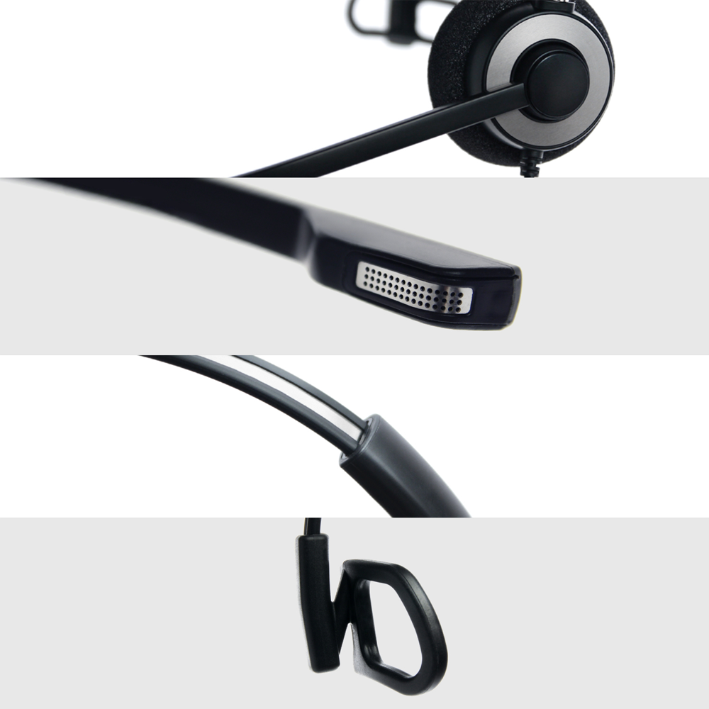 IPD IPH-160 Monaural NC Headset wit HIS-02 cable for Avaya IP 1608,1616, 9610, 9620, 9620L, 9620C, 9