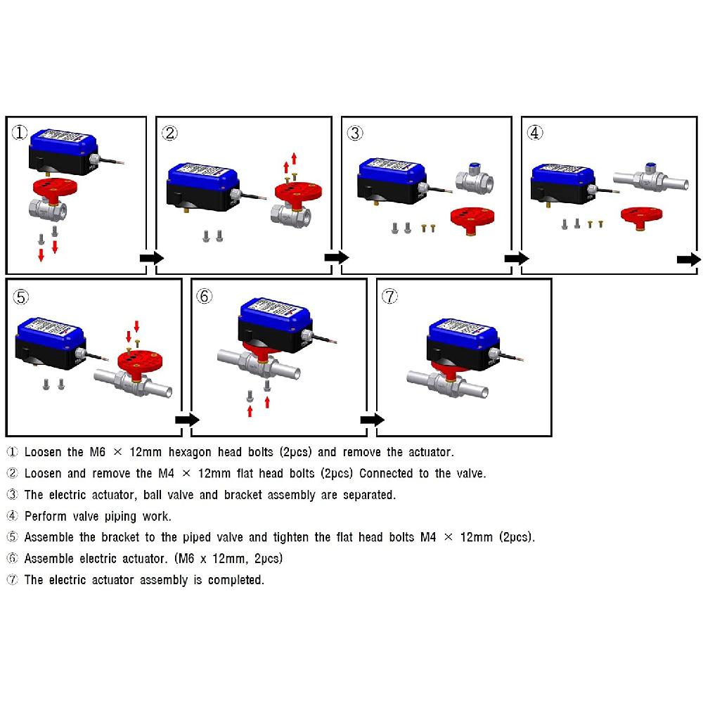 Motorized Ball Valves - 1/2" Ball Valve with 24V DC and 2 Wire Setup