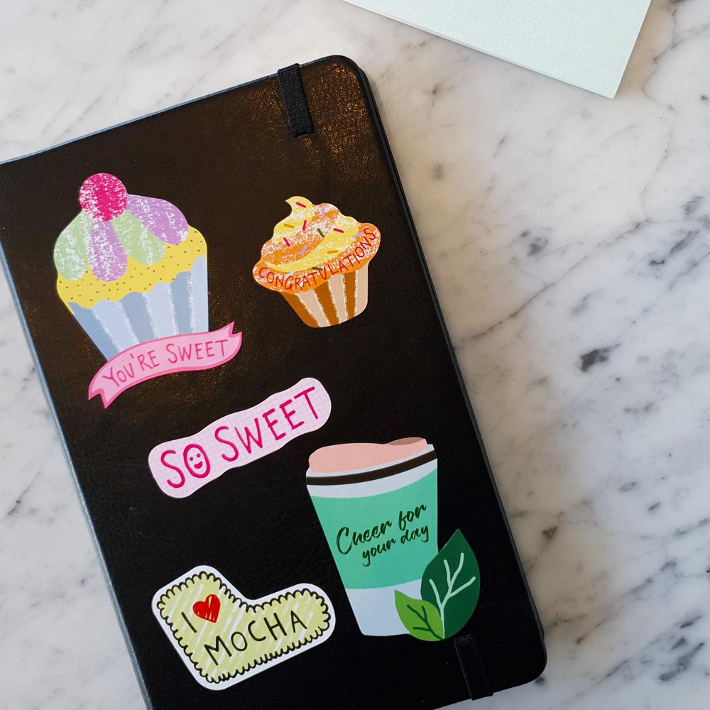 Deco Stickers 4Types, Set of 20