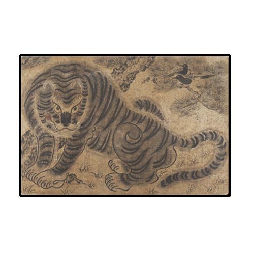 Korean Folk Art Frameless Art Print, minhwa drawing Korean art poster for home decoration_'Jackhodo'