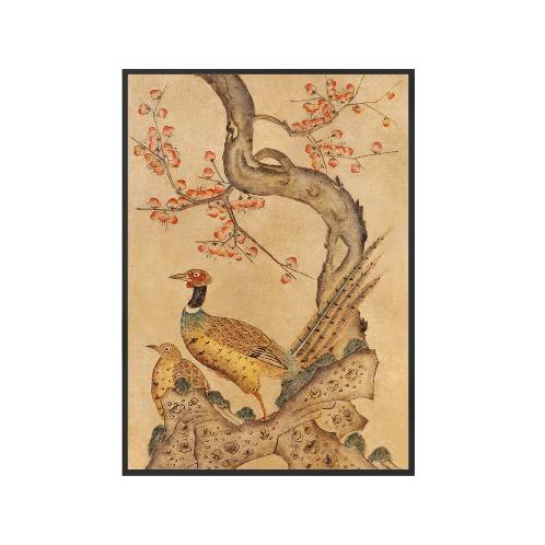 Korean Folk Art Frameless Art Print, minhwa drawing Korean art poster for home  decoration_'Whajodo'