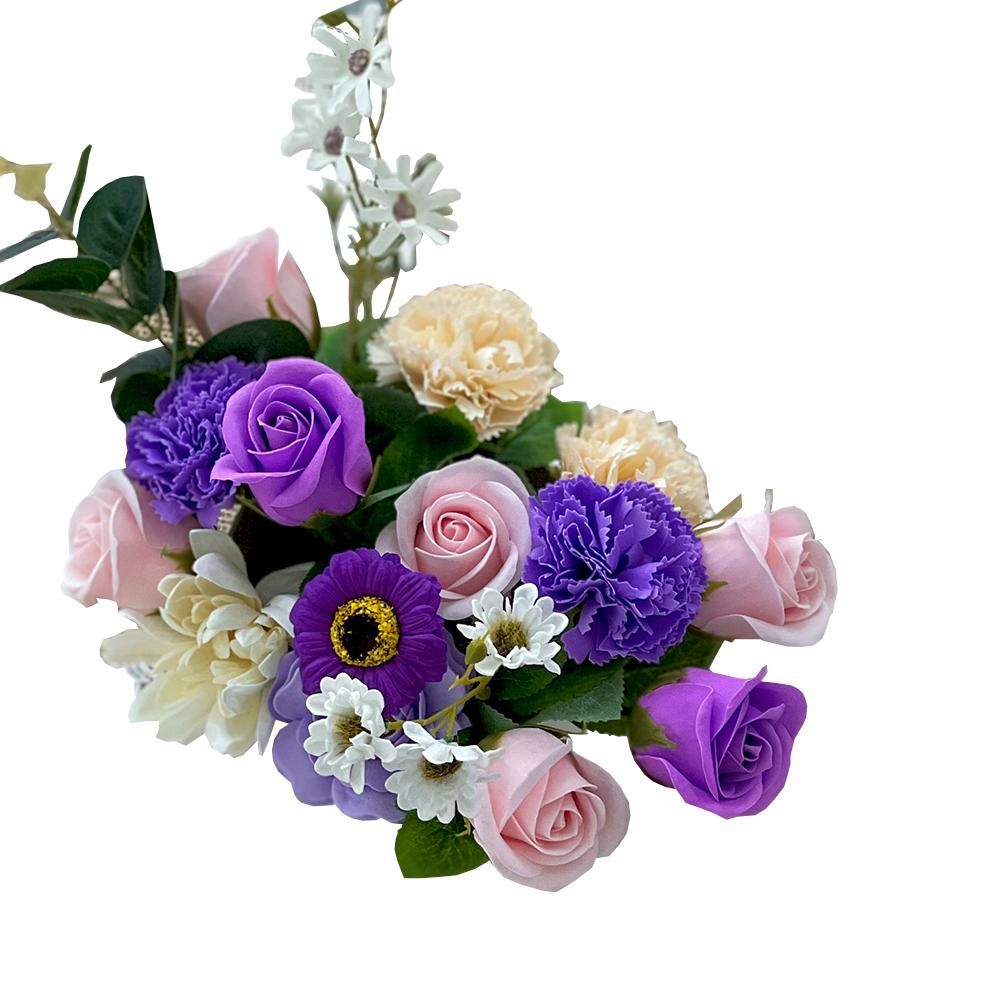  Soap Flower Carnations Center Piece  L (Lavender)