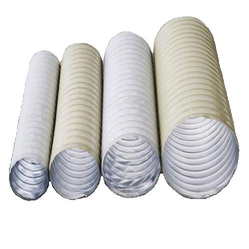 D-5040 Al Foil, PVC Flame-resistant, Double Clean Hose (White, Ivory)