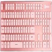 Metal Body Rose Pink Cable Keyboard