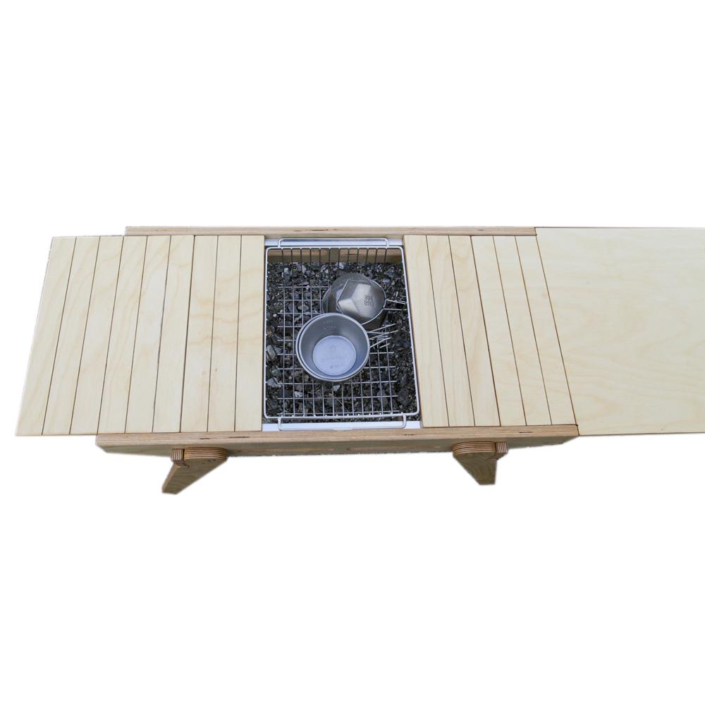 leeo wood shelf walnut color