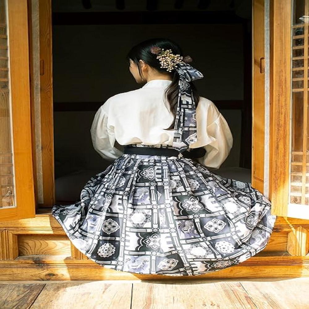 LEESLE Korean Traditional Hanbok HairBand Daenggi Scarf Hair Ribbon Accessroy(47.24in x 2.36in) (PIN