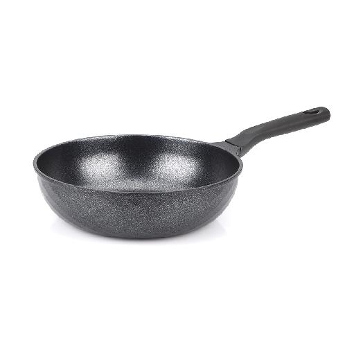 COTE SILVER - Nonstick Coating Flat Bottom Wok Pan, Induction Compatible (12 Inch)