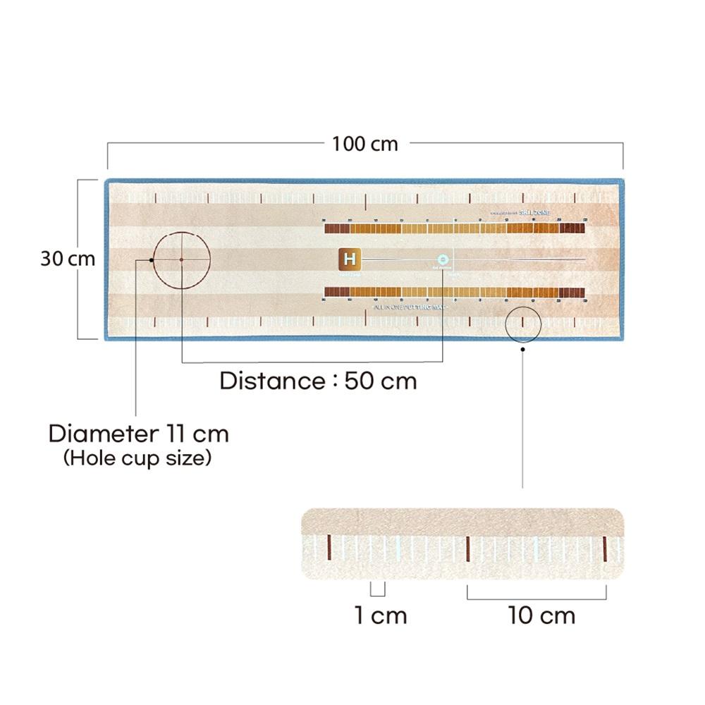 SKILLZONE Putting Practice Mat 1m_Detailed Practice, Portable, Easy and Simple, Golf Practice Drills