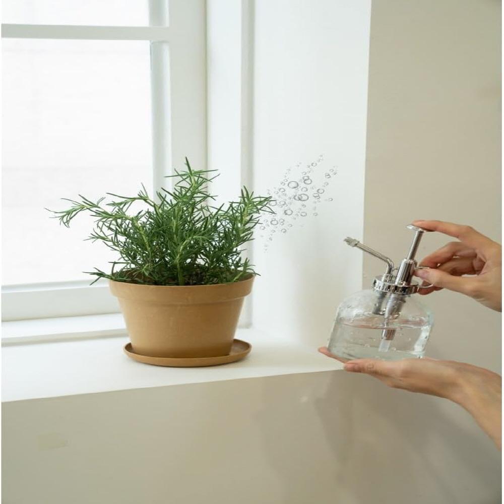 Freefactory Flower Plant Pot with Drainage Holes and Saucer Tray(Large/Moss Green)