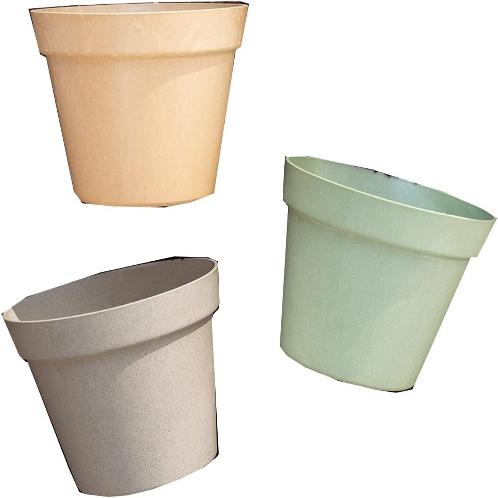 Freefactory Flower Plant Pot with Drainage Holes and Saucer Tray(Extra Large/Ivory)