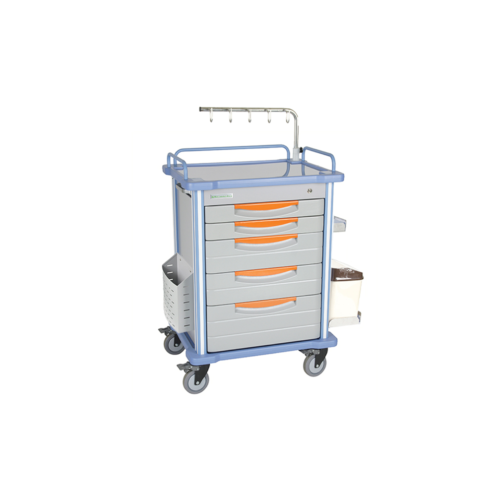 Patient Emergency Trolley, Medical Nursing Crash Cart, Medical Cart hospital Furniture